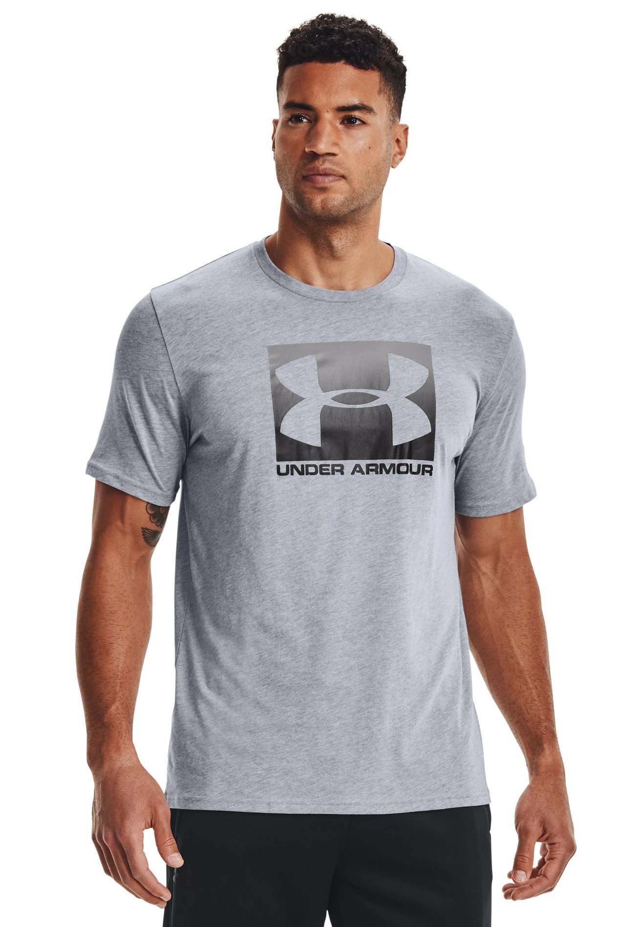 Under Armour BOXED STYLE - T-shirt Z Nadrukiem - Grey - obrazek 2