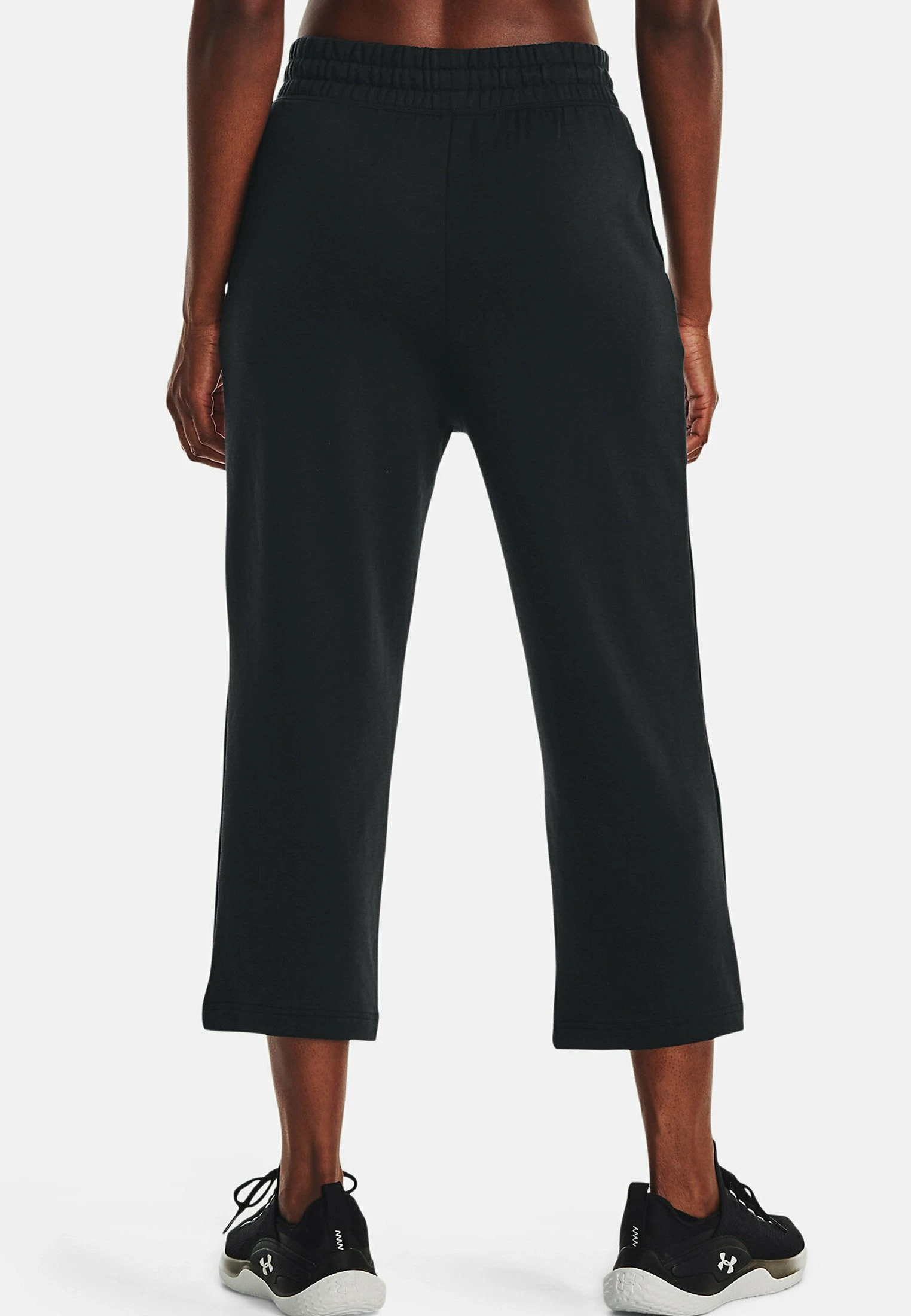 Under Armour UA RIVAL TERRY FLARE CROP - Spodnie Treningowe - Black - obrazek 3