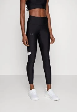 Under Armour PANEL - Legginsy - Black/white/jet Gray