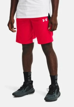 Under Armour BASELINE 10IN - Krótkie Spodenki Sportowe - Red