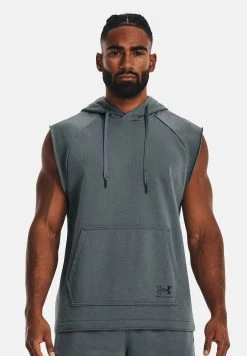 Under Armour HEAVYWEIGHT SL HD - Bluza Z Kapturem - Gravel