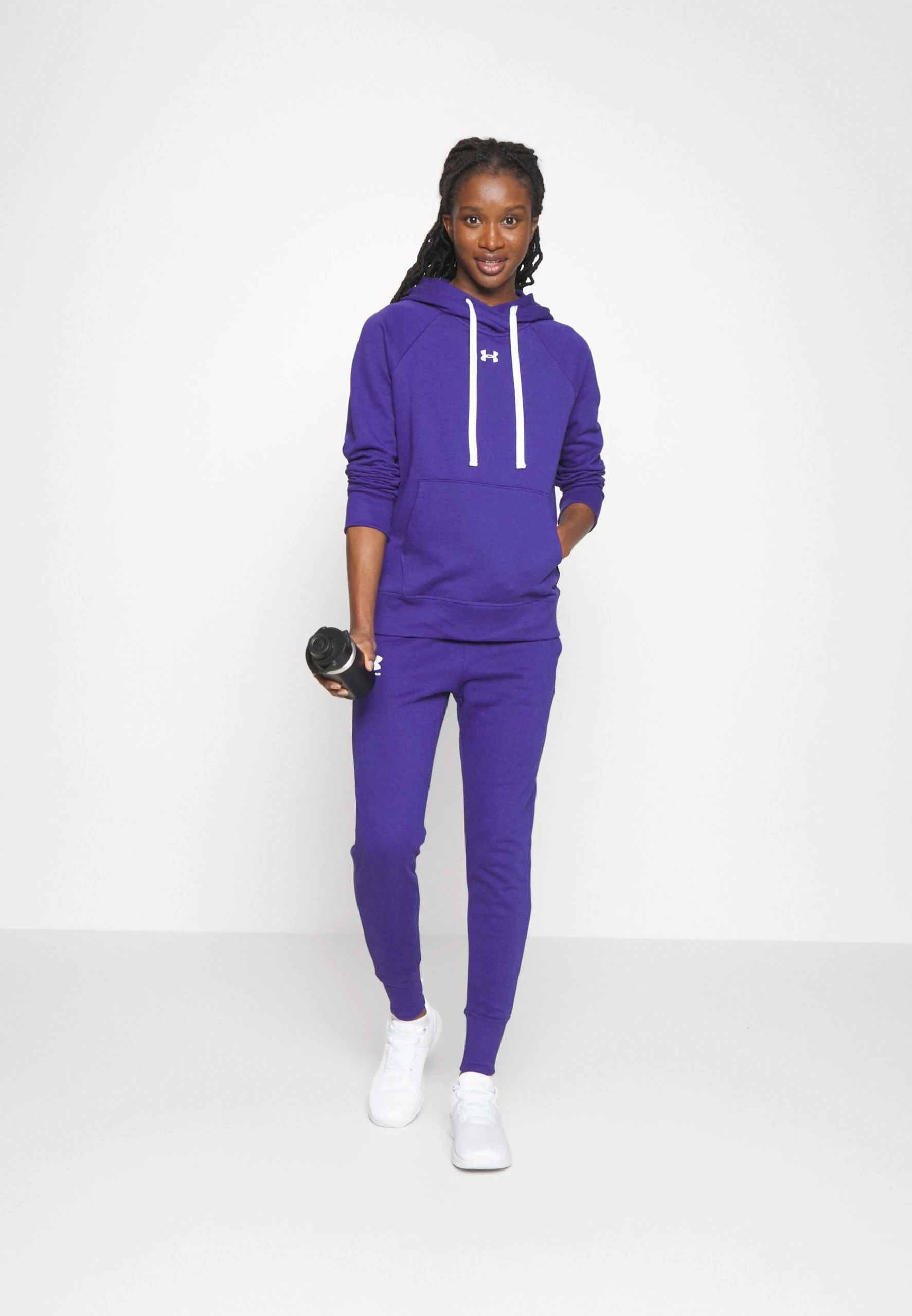 Under Armour RIVAL - Spodnie Treningowe - Sonar Blue/white - obrazek 2