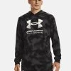Under Armour UA RIVAL TERRY NOVELTY HD - Bluza Z Kapturem - Black