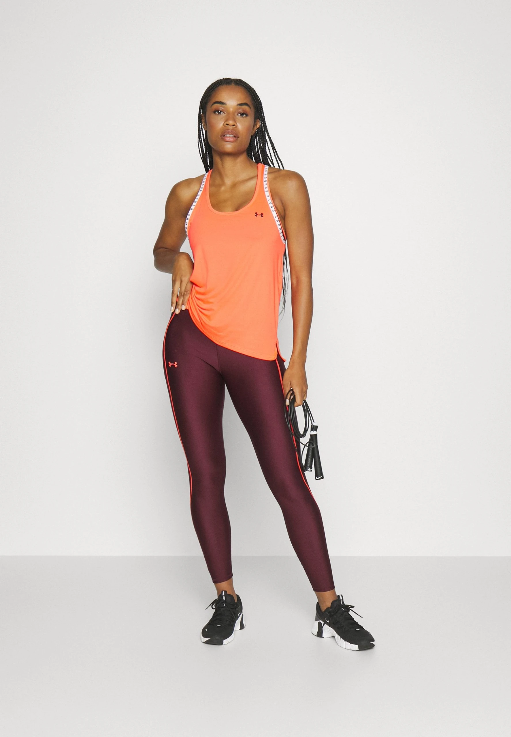 Under Armour KNOCKOUT TANK - Top - Beta/white/black - obrazek 2