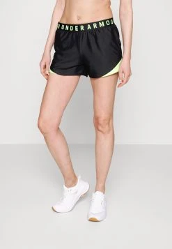 Under Armour PLAY UP - Krótkie Spodenki Sportowe - Black/quirky Lime/quirky Lime