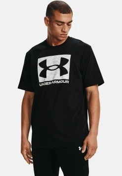 Under Armour ABC CAMO BOXED LOGO - T-shirt Z Nadrukiem - Black