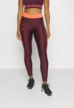 Under Armour BRANDED LEG - Legginsy - Dark Maroon/beta