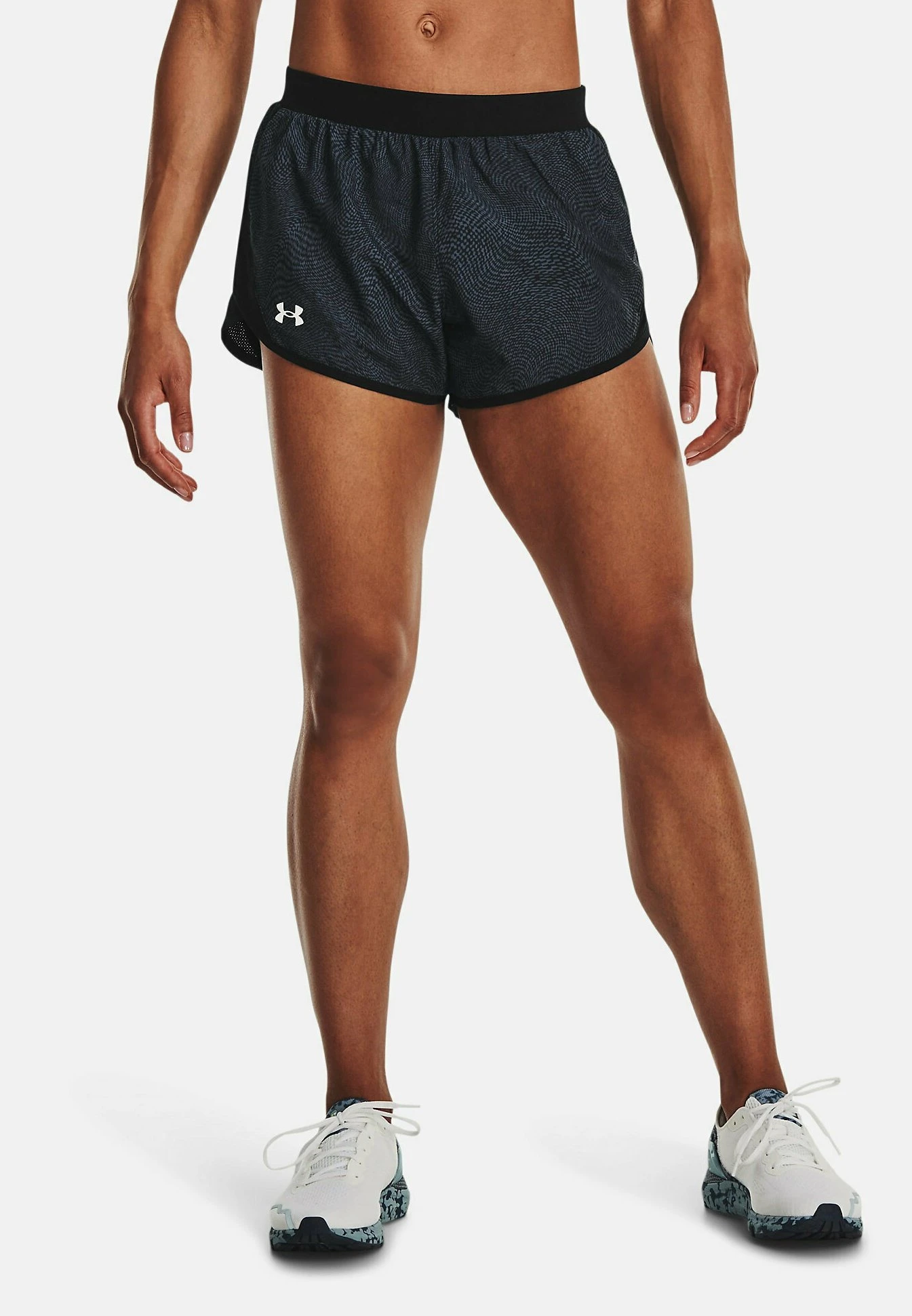 Under Armour FLY-BY 2.0 PRINTED - Krótkie Spodenki Sportowe - Black