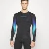 Under Armour NOVELTY LS - Bluzka Z Długim Rękawem - Black/blue Surf
