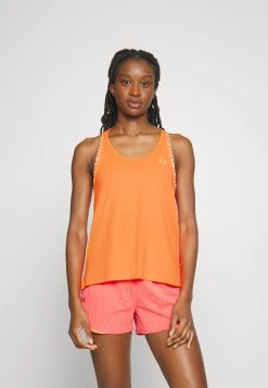 Under Armour KNOCKOUT TANK - Top - After Burn/downpour Gray/orange Tropic