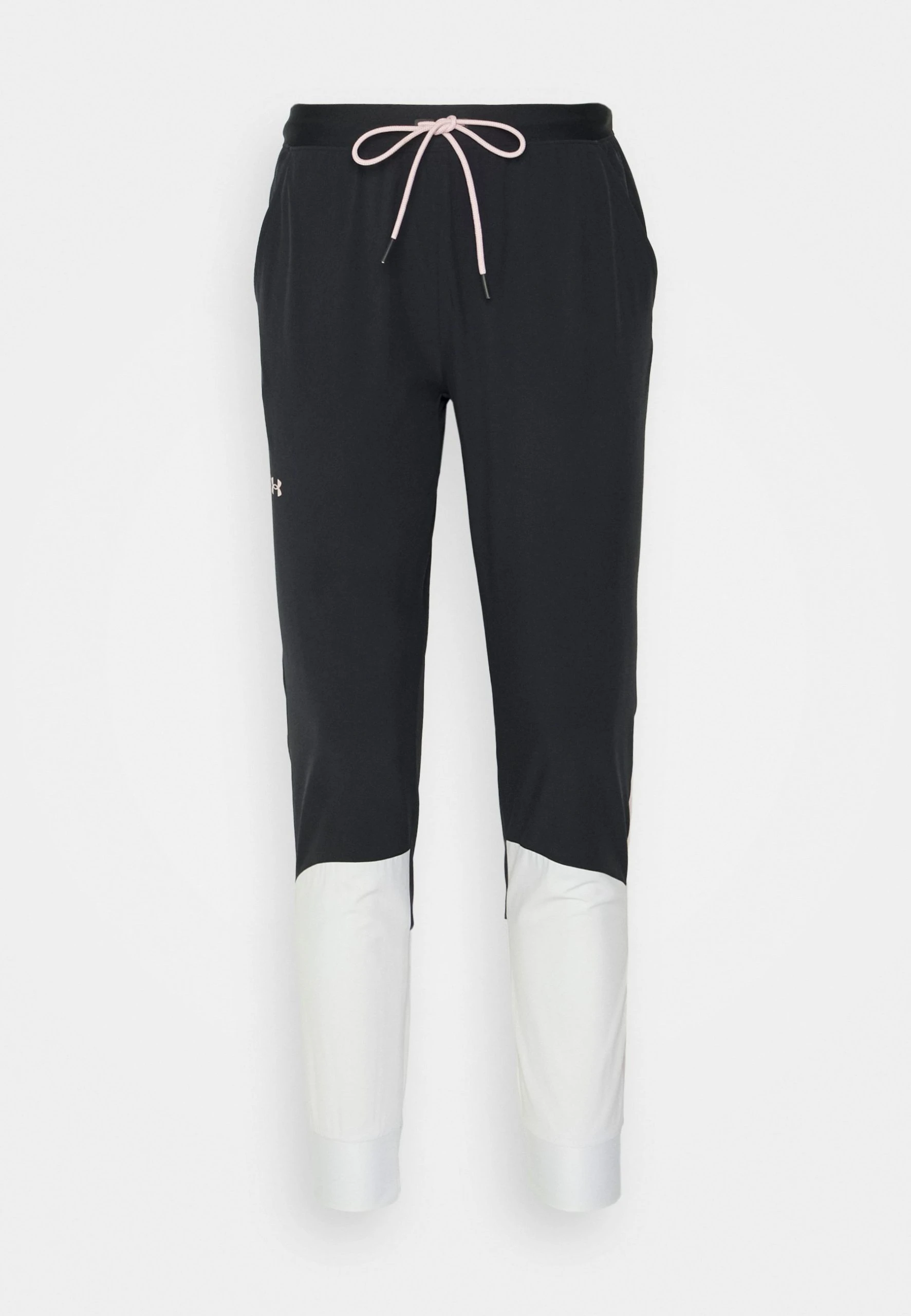 Under Armour SPORT PANT - Spodnie Treningowe - Black/white/retro Pink
