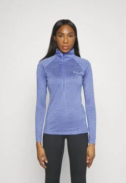Under Armour TECH ZIP TWIST - Bluzka Z Długim Rękawem - Baja Blue/white/metallic Silver