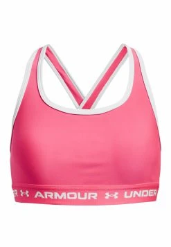 Under Armour G CROSSBACK MID SOLID - Stanik Sportowy Z średnim Wsparciem - Cerise