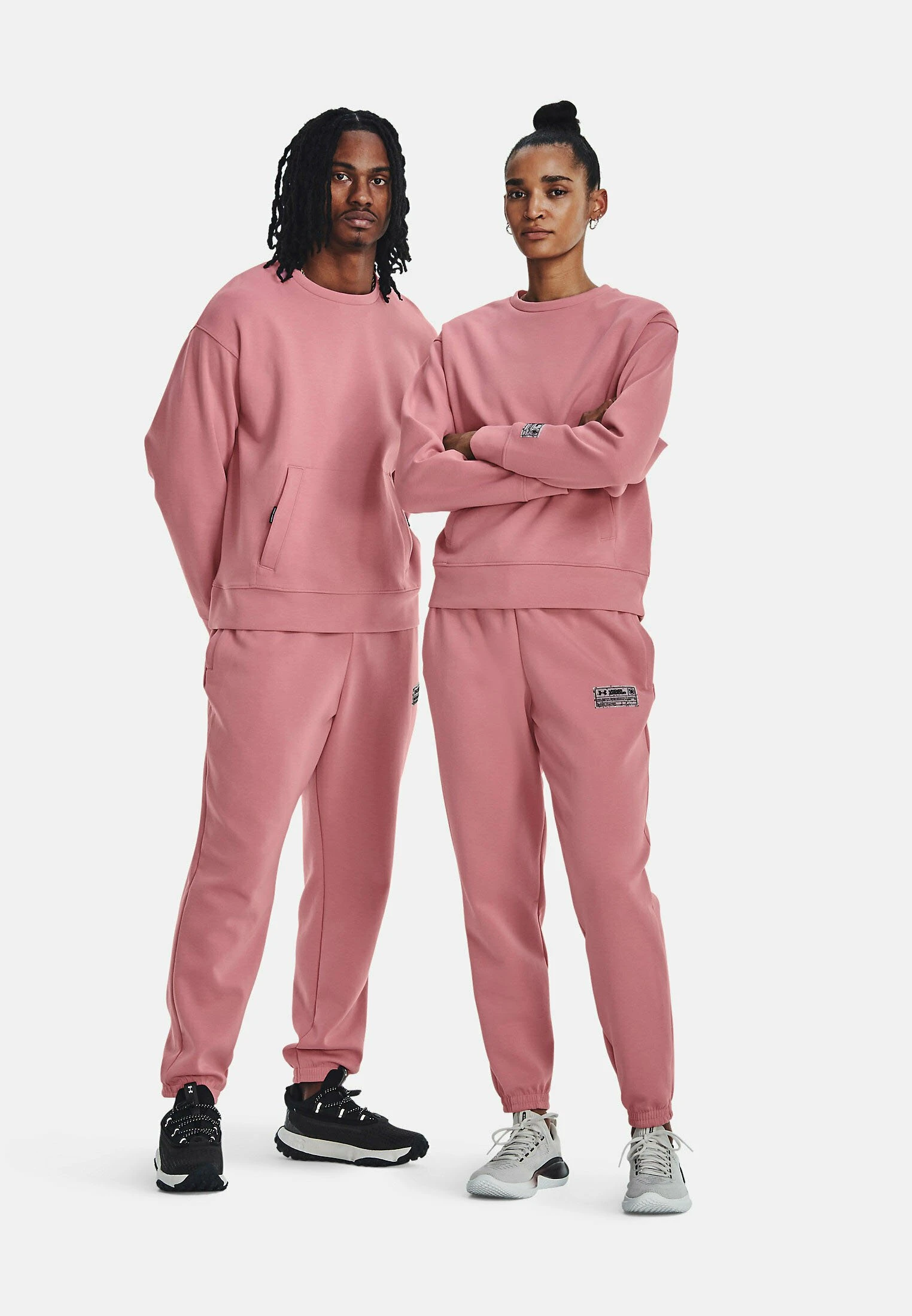 Under Armour UA SUMMIT - Spodnie Treningowe - Pink Elixir - obrazek 2