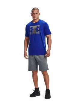 Under Armour BOXED STYLE - T-shirt Z Nadrukiem - Blue