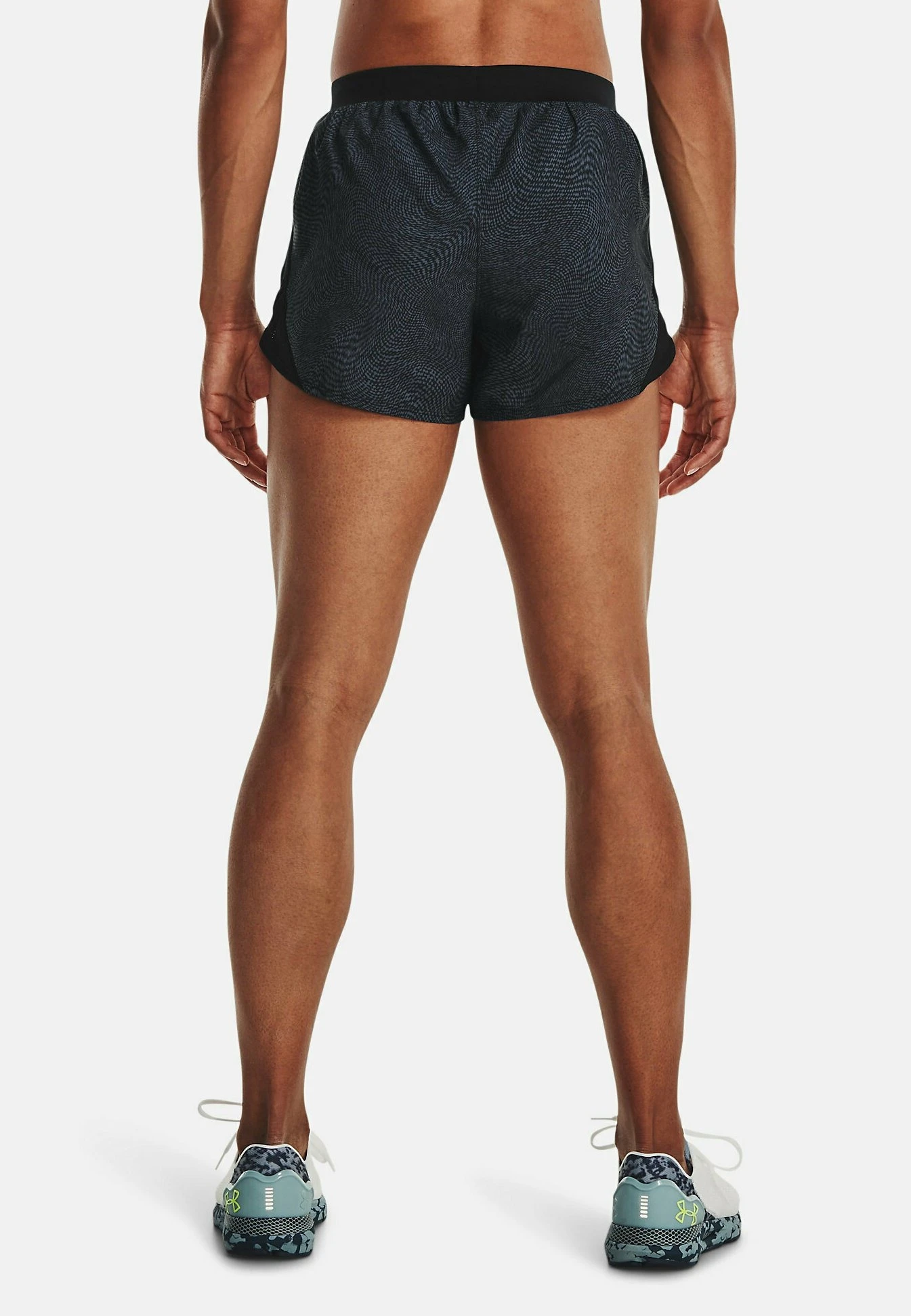 Under Armour FLY-BY 2.0 PRINTED - Krótkie Spodenki Sportowe - Black - obrazek 3