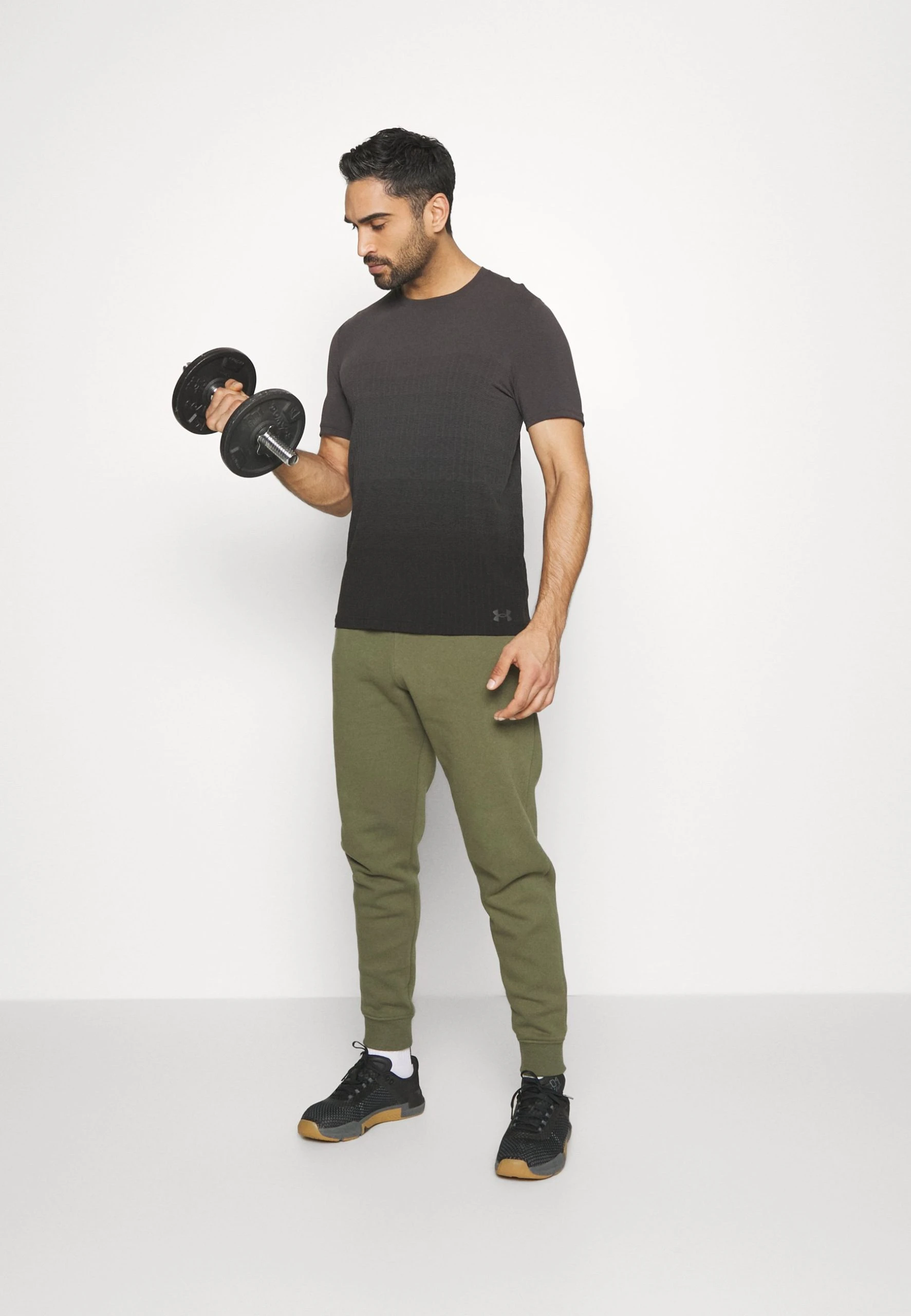 Under Armour RIVAL JOGGERS - Spodnie Treningowe - Marine Od Green/onyx White - obrazek 2