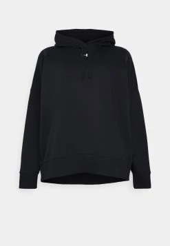 Under Armour RIVAL HOODIE - Bluza Z Kapturem - Black/white