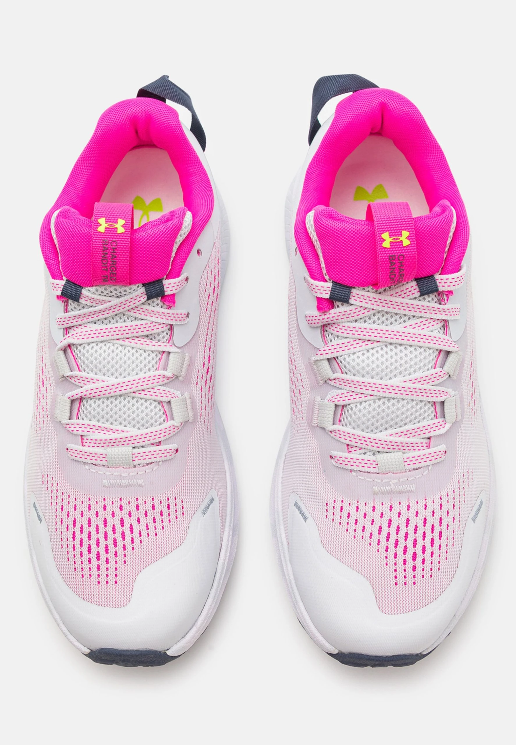 Under Armour CHARGED BANDIT TR 2 - Obuwie Do Biegania Szlak - Gray Mist/rebel Pink/lime Surge - obrazek 3