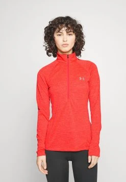 Under Armour TECH ZIP TWIST - Bluzka Z Długim Rękawem - Chakra/after Burn/metallic Silver