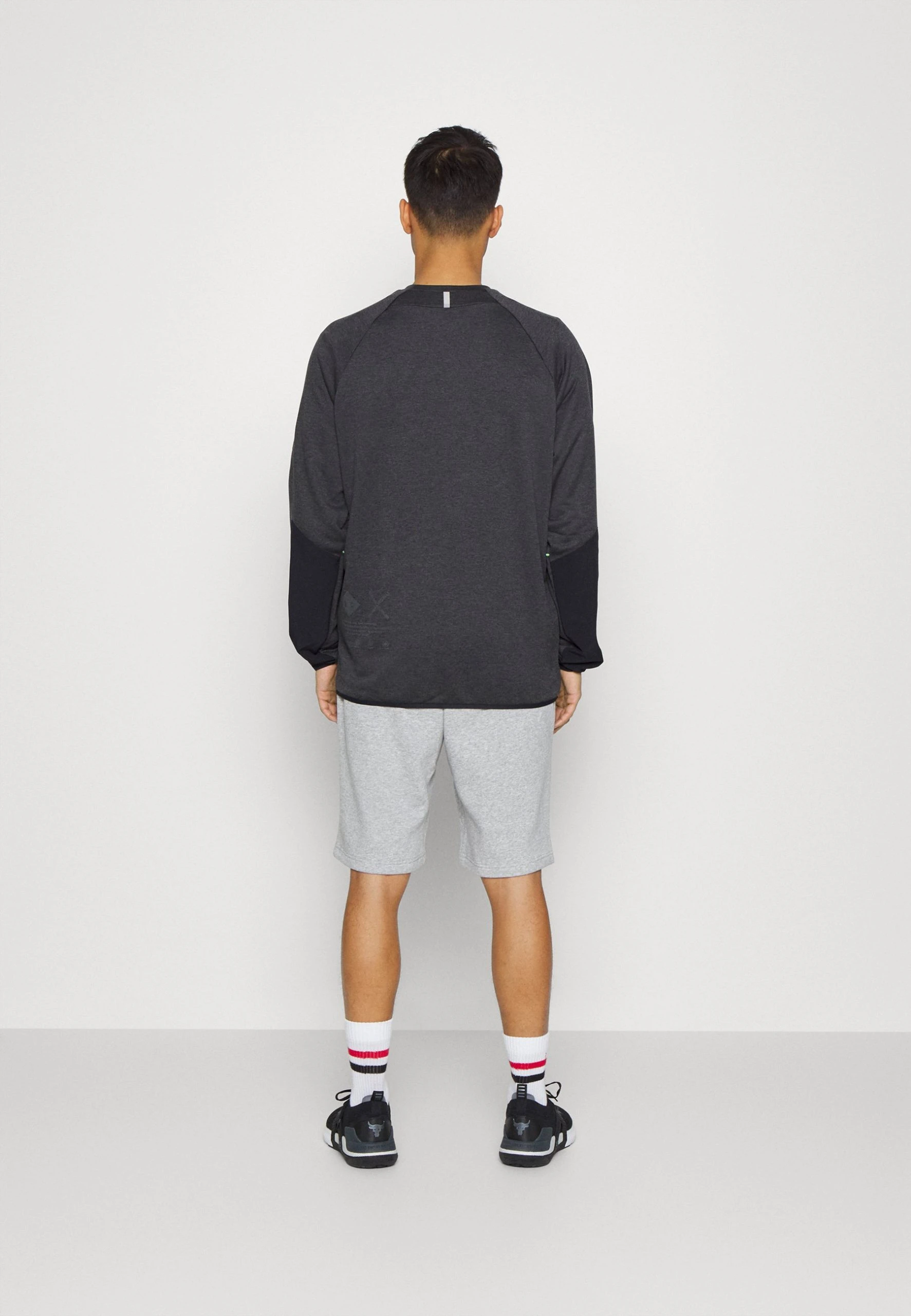 Under Armour RIVAL GRAPHIC SHORT - Krótkie Spodenki Sportowe - Mod Gray Light Heather/black - obrazek 3