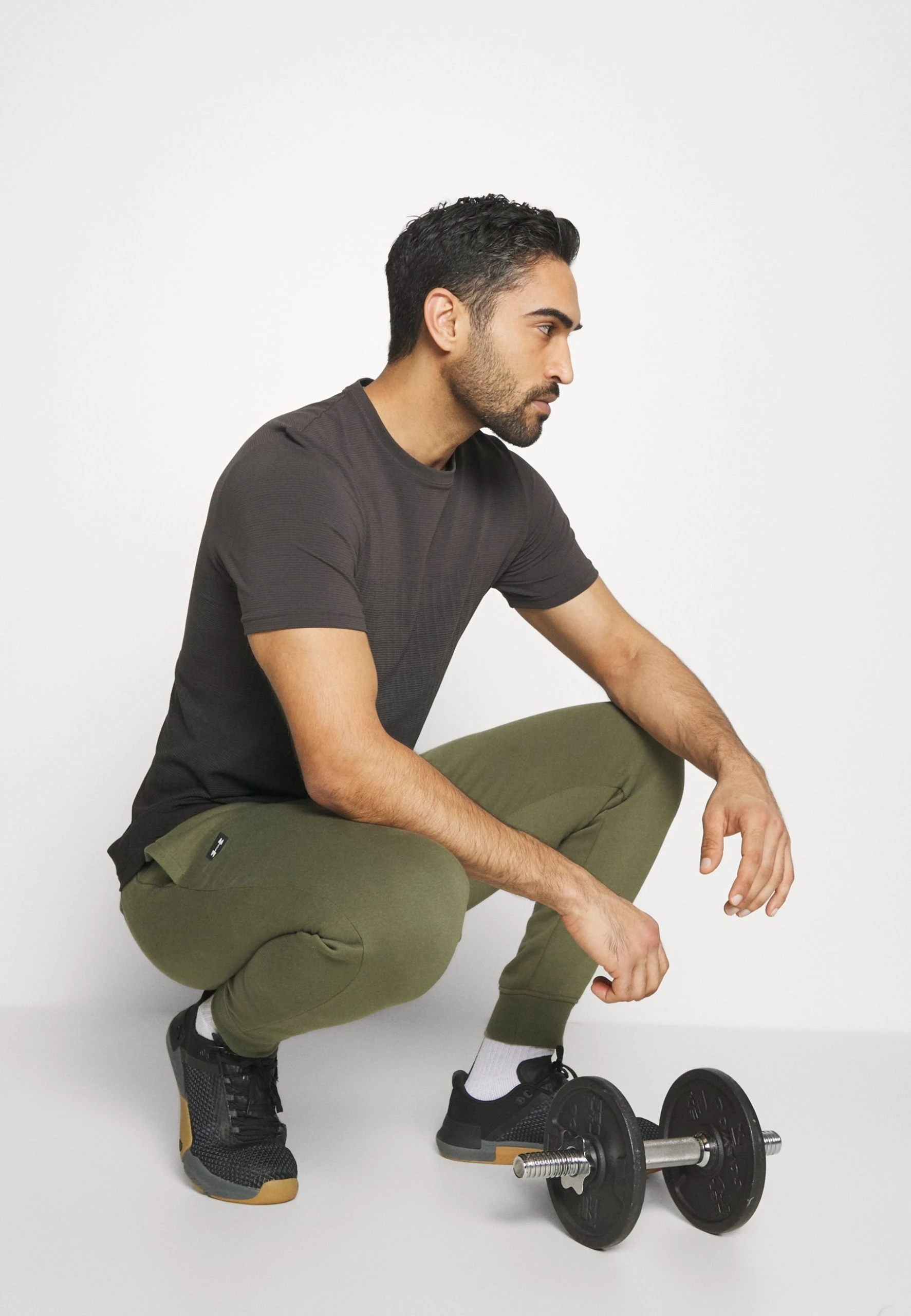 Under Armour RIVAL JOGGERS - Spodnie Treningowe - Marine Od Green/onyx White - obrazek 4