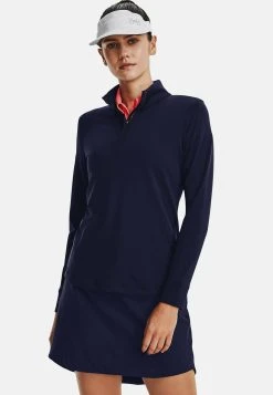 Under Armour WARMUP UA PLAYOFF 1/4 ZIP - Bluzka Z Długim Rękawem - Midnight Navy