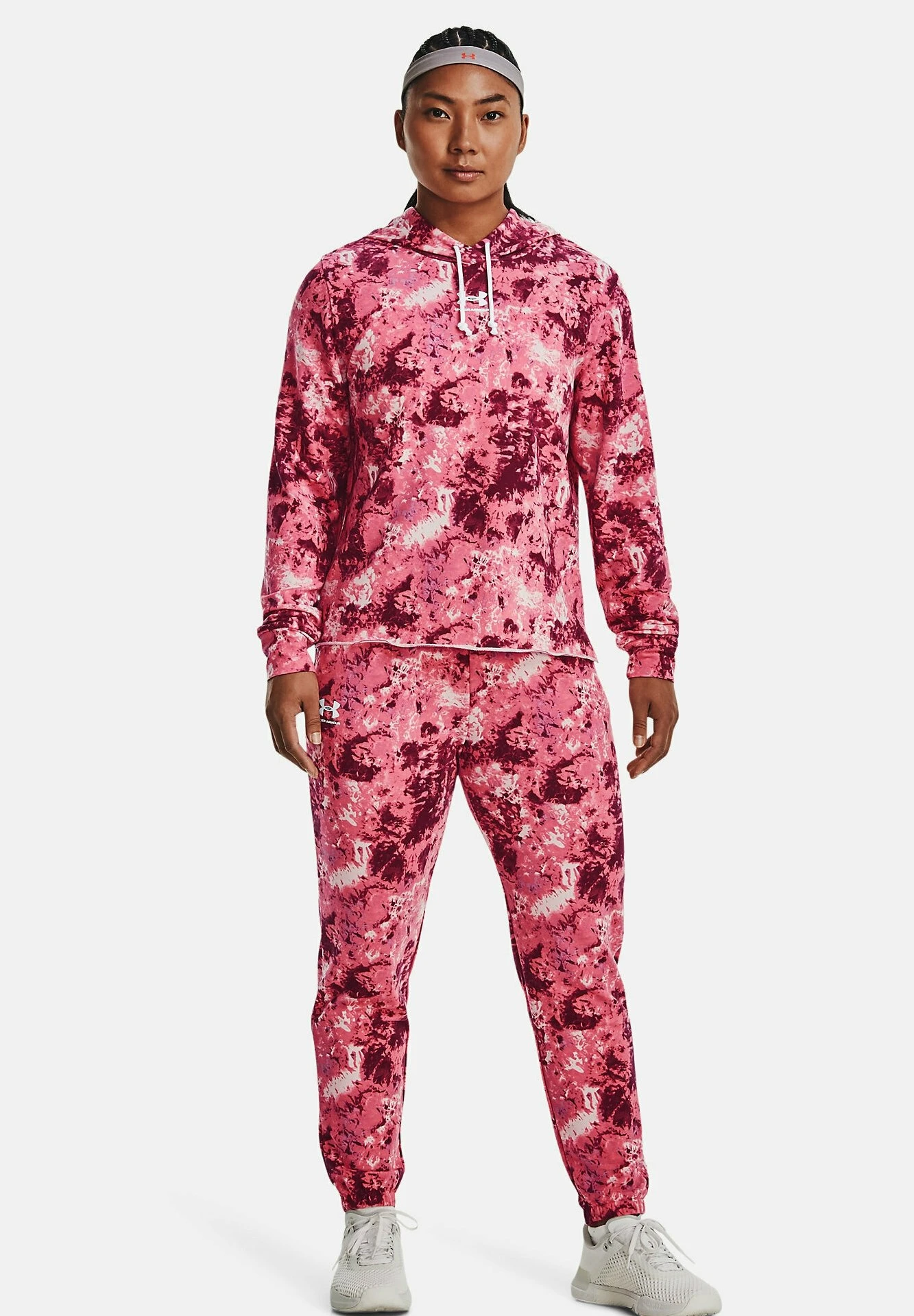 Under Armour LONG-SLEEVES RIVAL PRINT - Bluzka Z Długim Rękawem - Pace Pink - obrazek 2