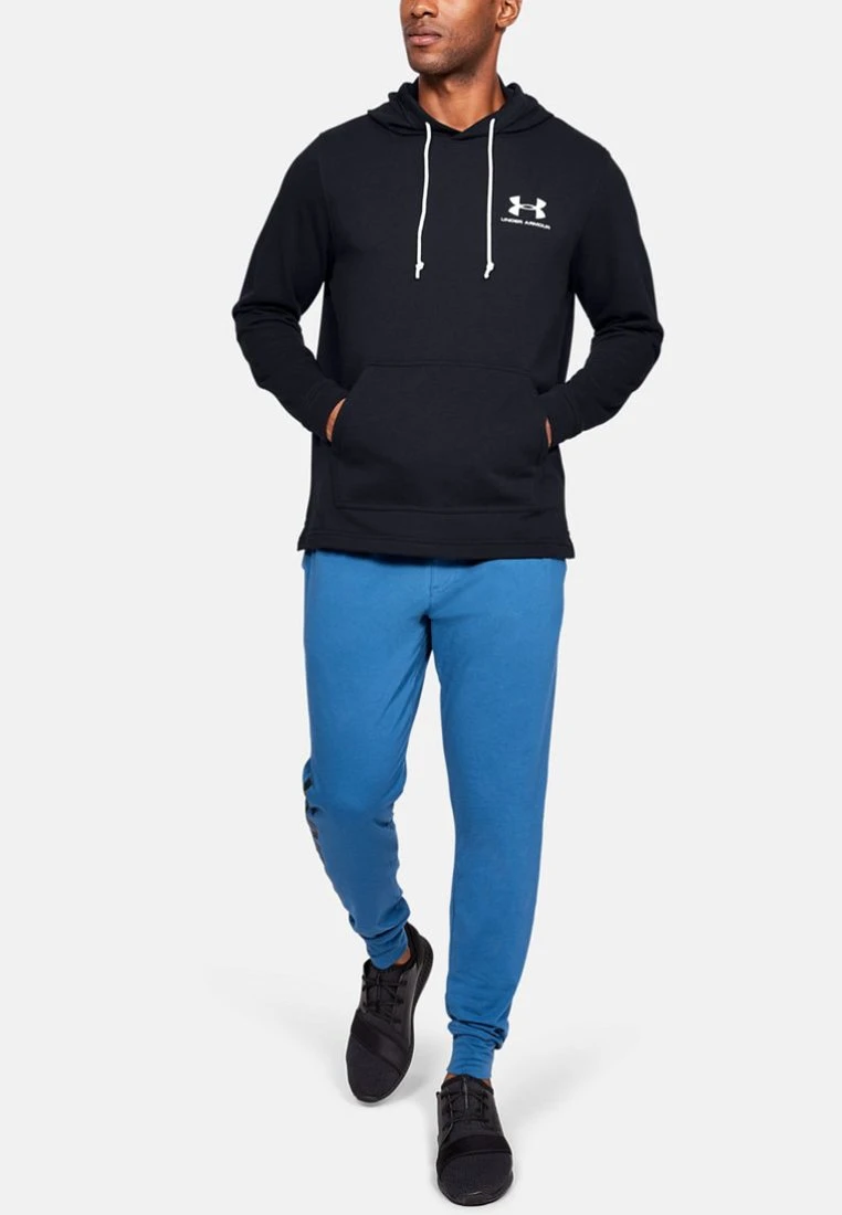 Under Armour SPORTSTYLE TERRY HOODIE - Bluza Z Kapturem - Black