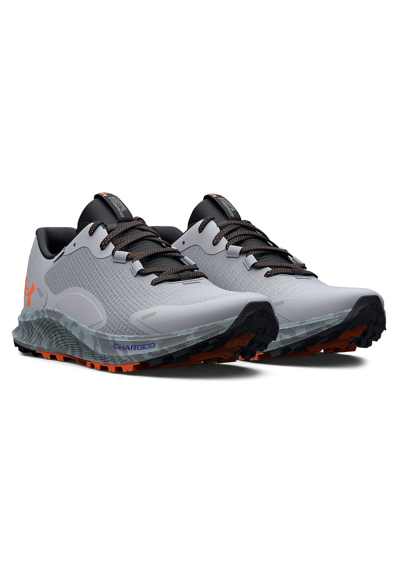 Under Armour UA CHARGED BANDIT TR 2 SP - Obuwie Do Biegania Szlak - Mod Gray / Black / Orange Blast - obrazek 2