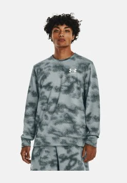 Under Armour UA RIVAL TERRY NOV CREW - Bluza - Harbor Blue