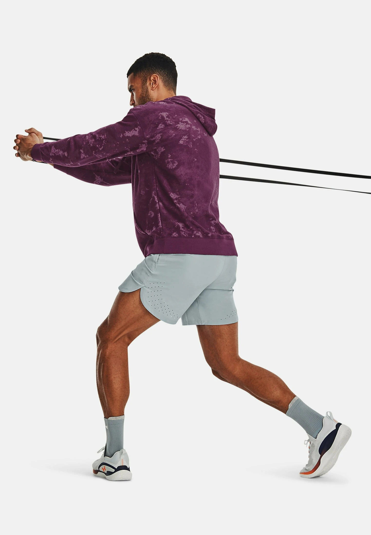 Under Armour JOURNEY - Bluza Z Kapturem - Purple Stone - obrazek 3