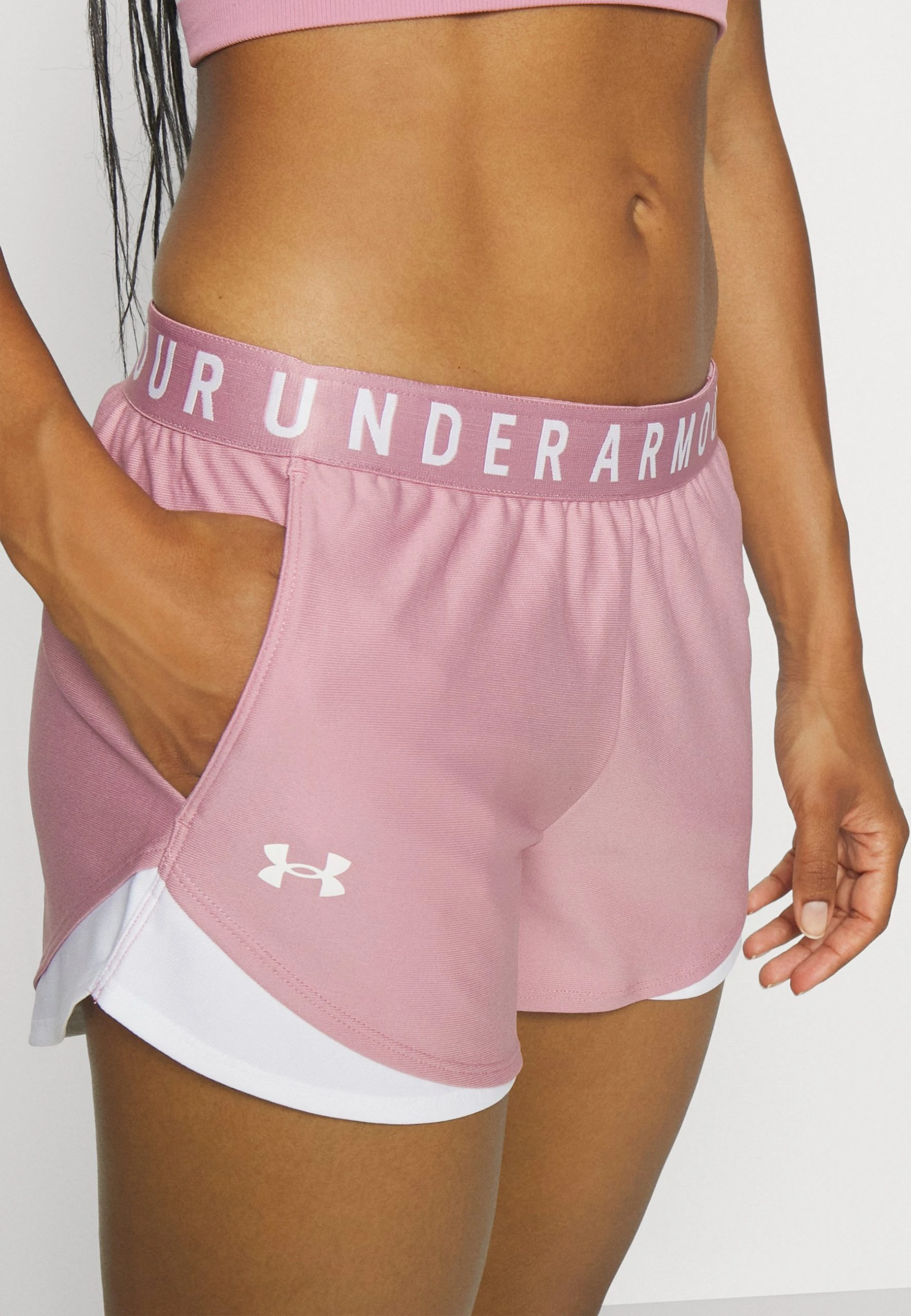 Under Armour PLAY UP - Krótkie Spodenki Sportowe - Pink Elixir/white - obrazek 6