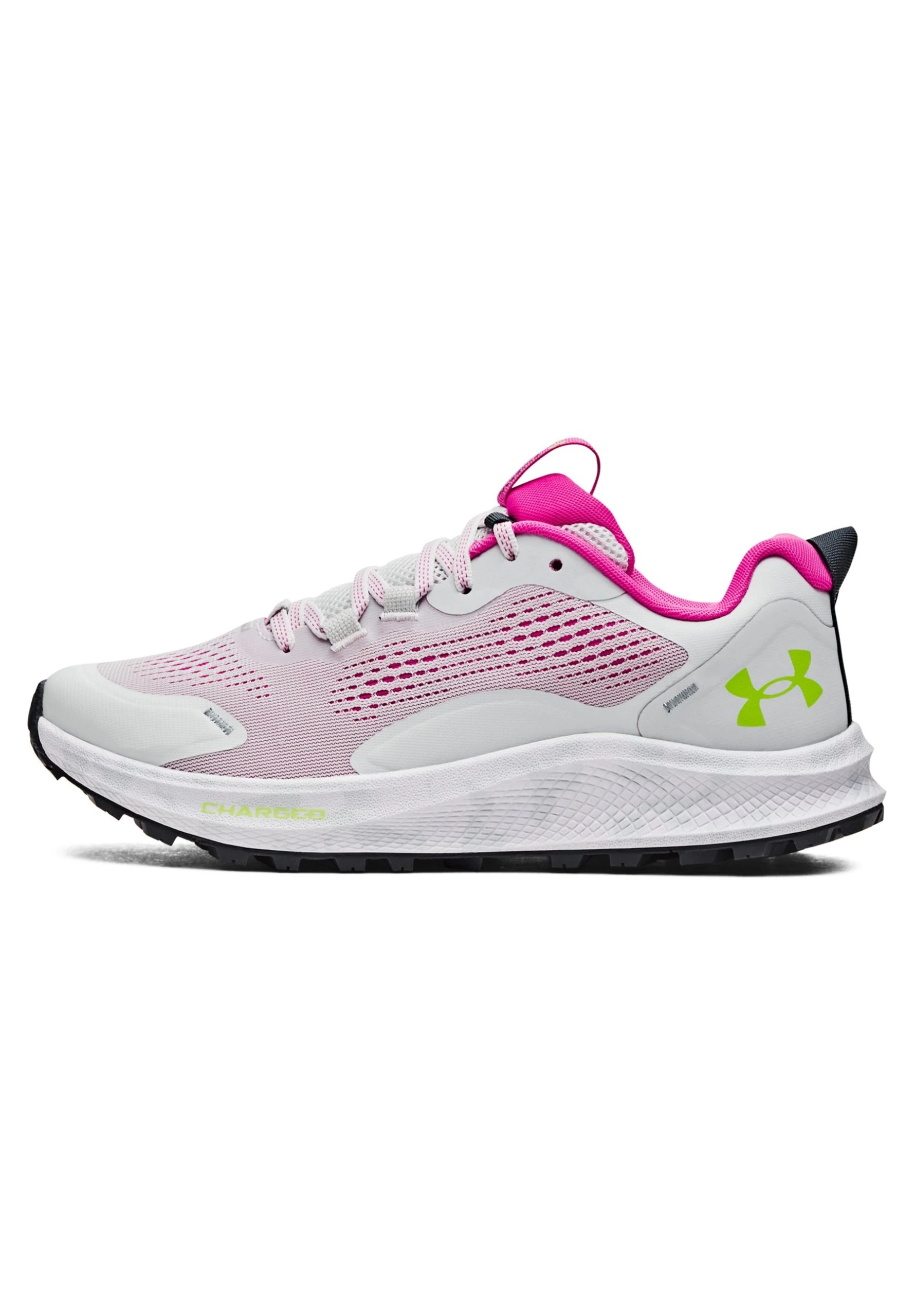 Under Armour CHARGED BANDIT TR 2 - Obuwie Do Biegania Szlak - Gray Mist/rebel Pink/lime Surge