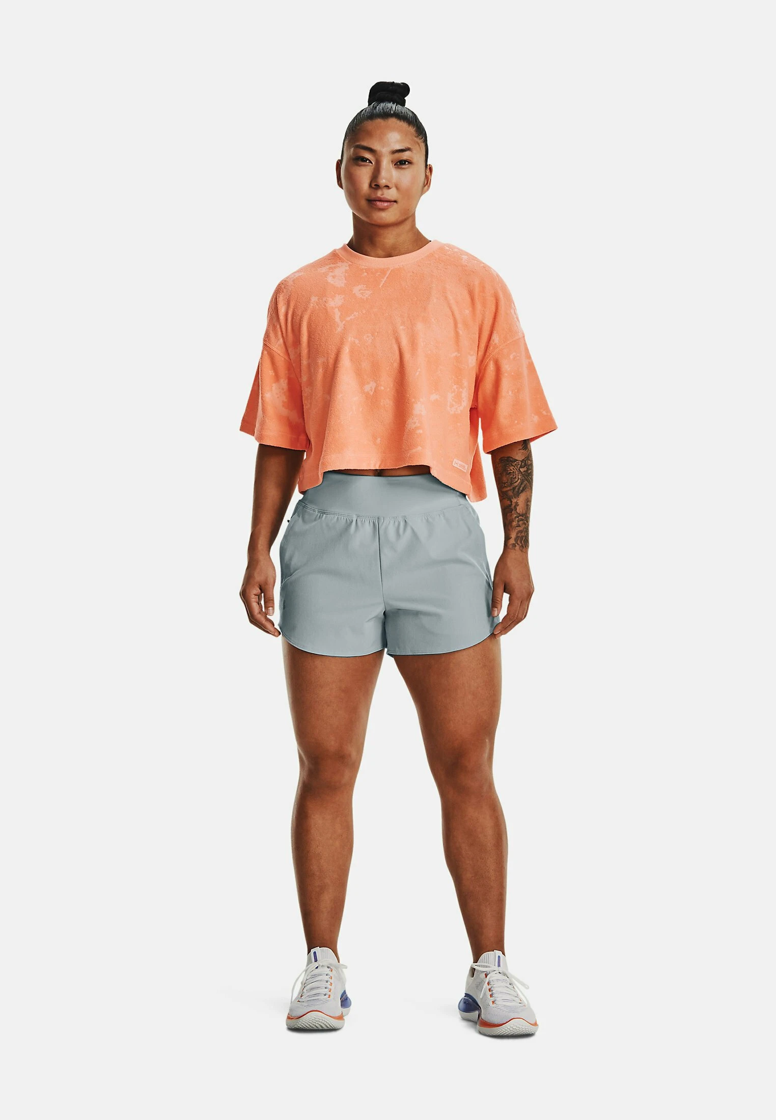 Under Armour WARMUPJOURNEY SS - T-shirt Basic - Mellow Orange - obrazek 2