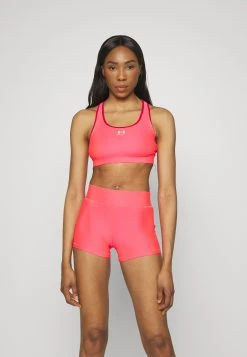 Under Armour MID PADLESS - Stanik Sportowy Z średnim Wsparciem - Pink Shock/white