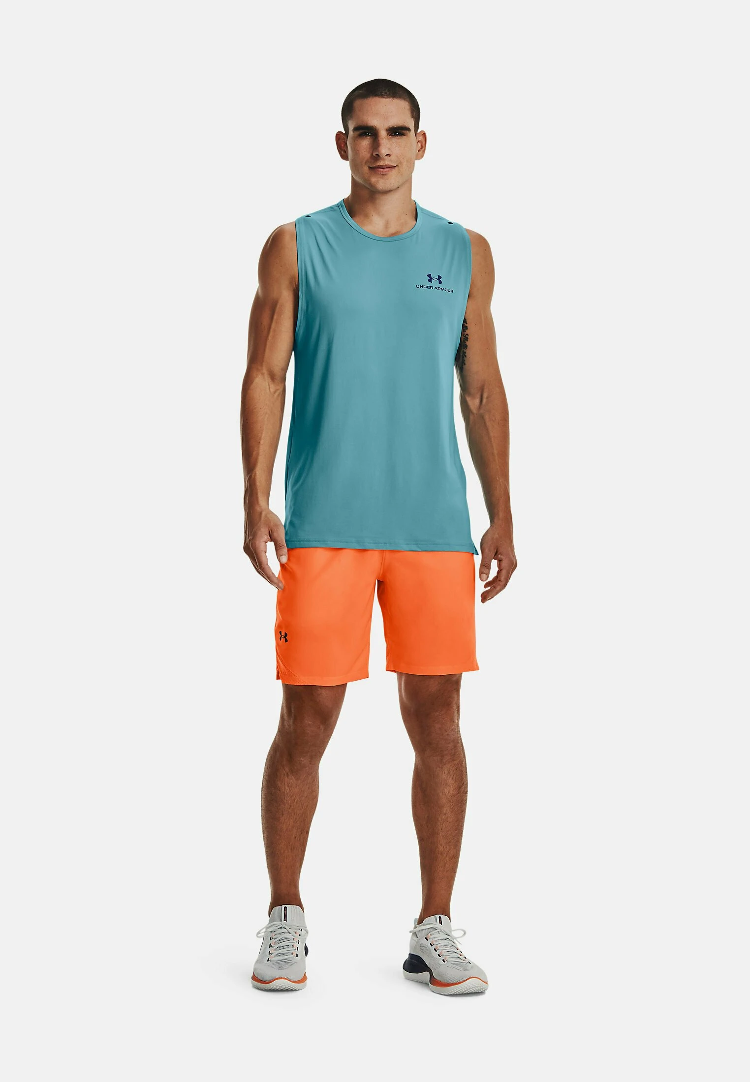 Under Armour Vanish - Krótkie Spodenki Sportowe - Orange Blast - obrazek 2