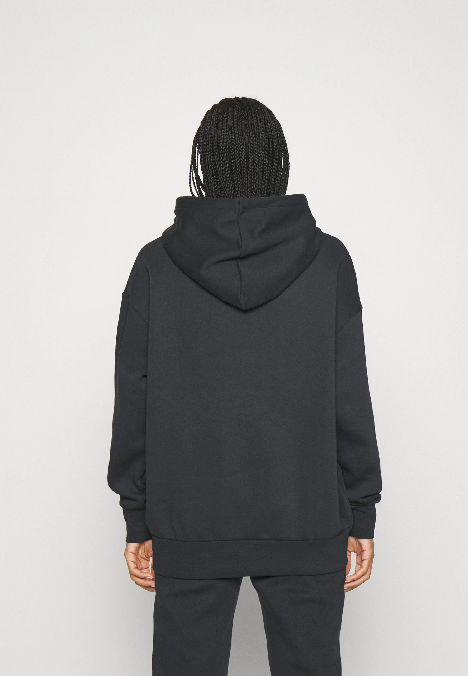 Under Armour ESSENTIAL HOODIE - Bluza Z Kapturem - Black/white - obrazek 3
