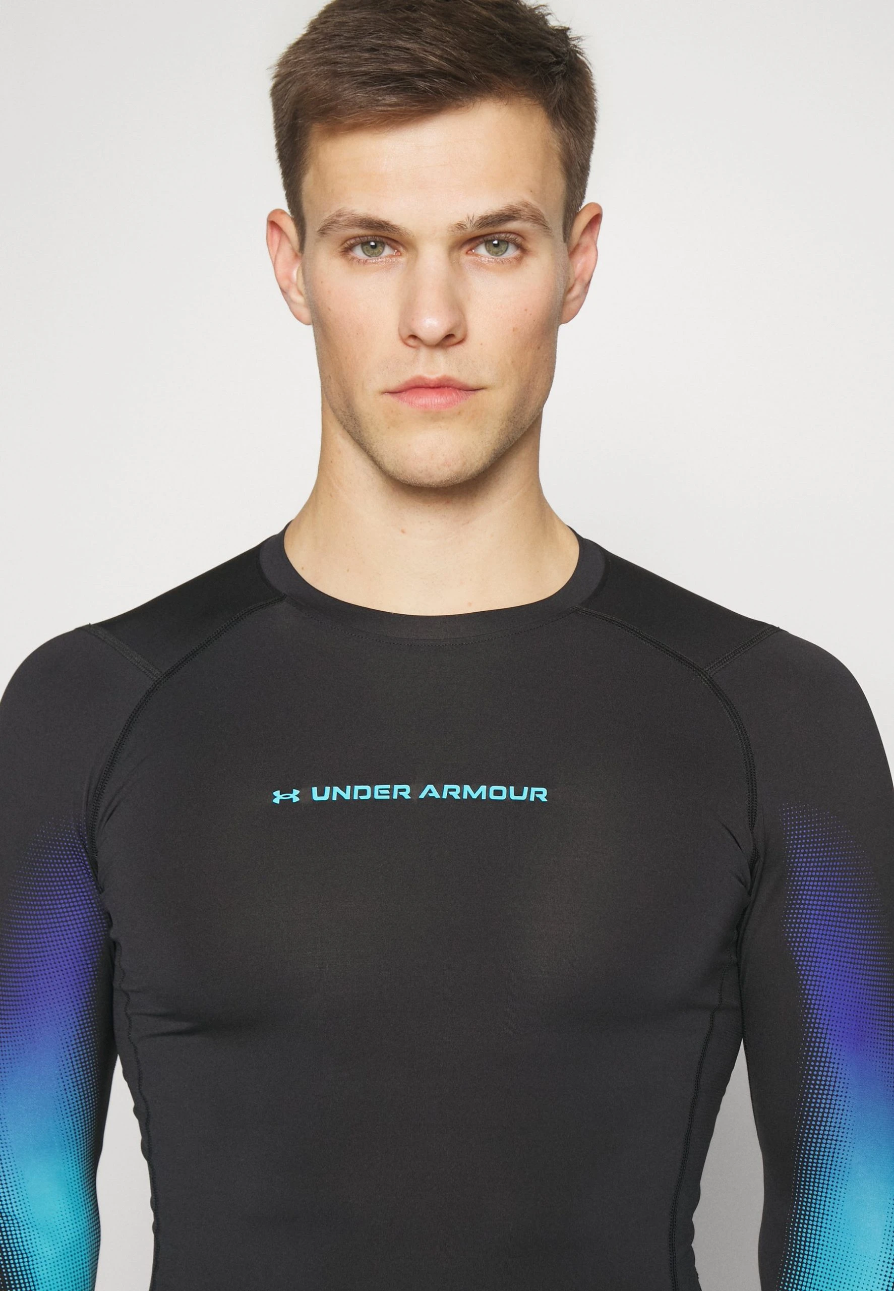 Under Armour NOVELTY LS - Bluzka Z Długim Rękawem - Black/blue Surf - obrazek 5