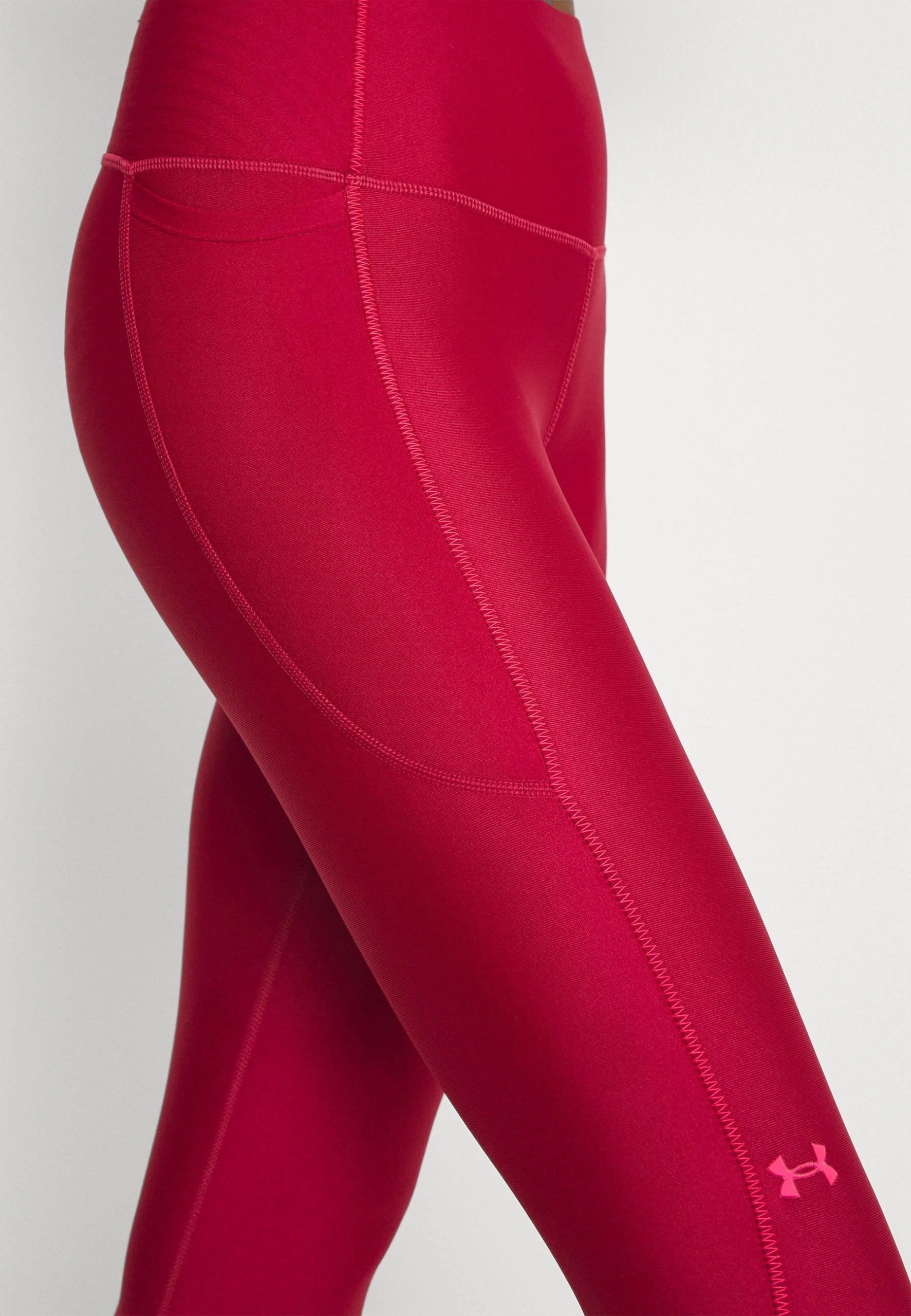 Under Armour ANKLE LEG SOLID - Legginsy - Black Rose/penta Pink/penta Pink - obrazek 6