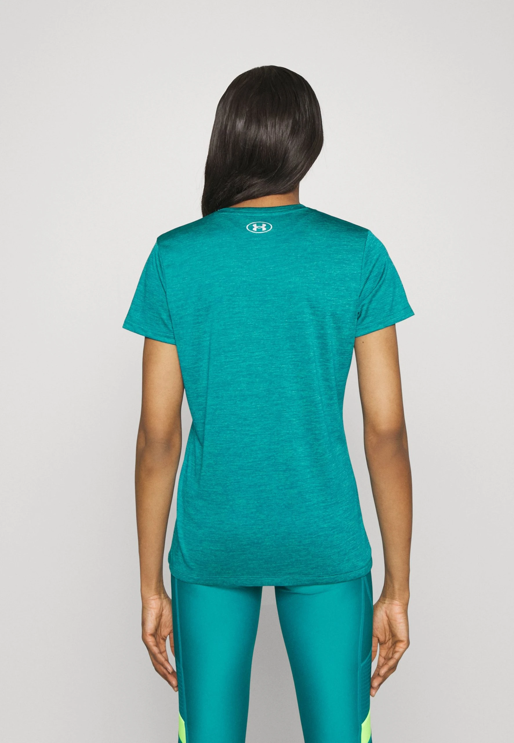 Under Armour TECH TWIST - Koszulka Sportowa - Coastal Teal/birdie Green/silver-coloured - obrazek 3