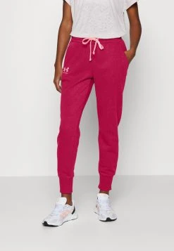 Under Armour RIVAL - Spodnie Treningowe - Black Rose/posh Pink