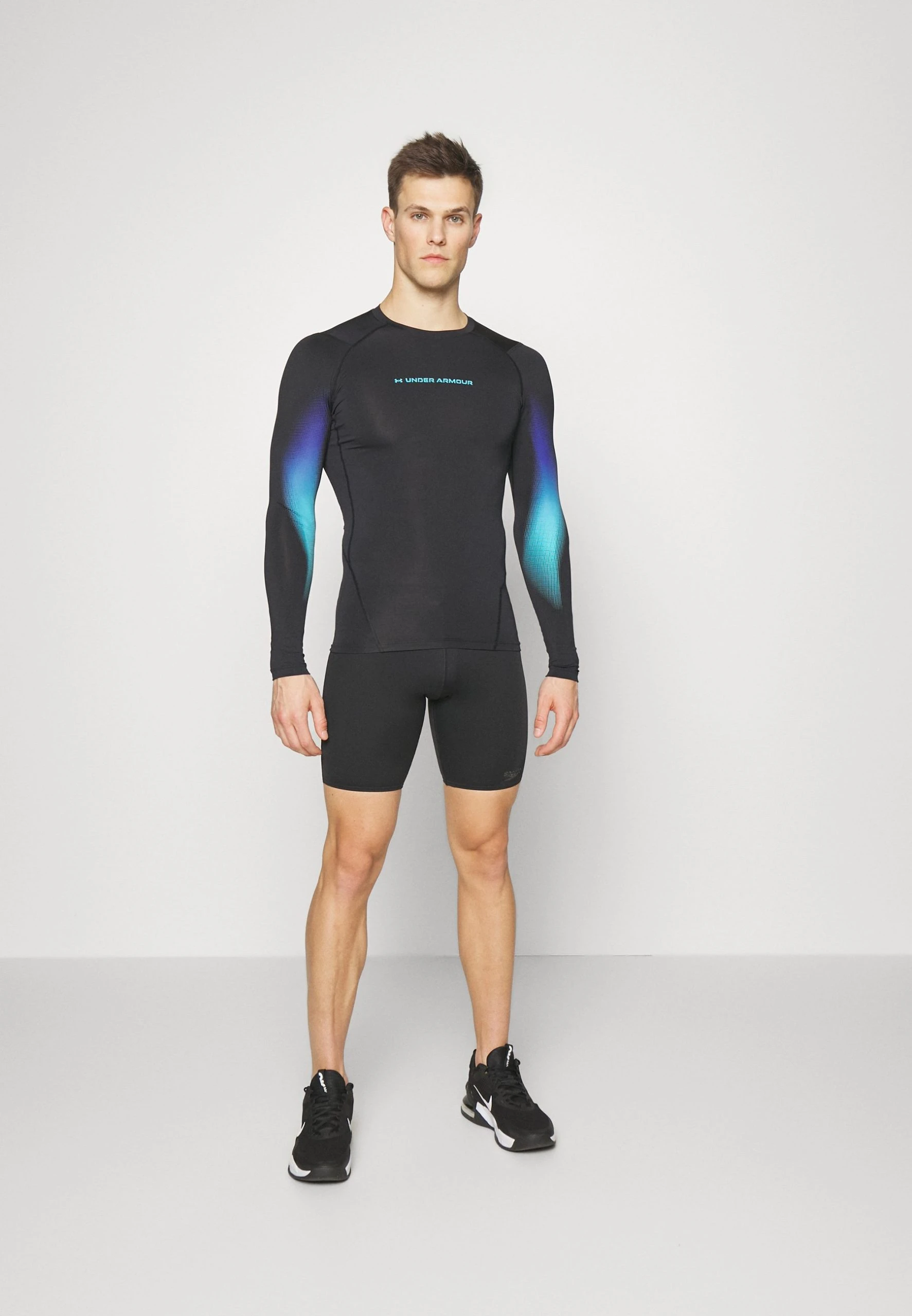 Under Armour NOVELTY LS - Bluzka Z Długim Rękawem - Black/blue Surf - obrazek 2